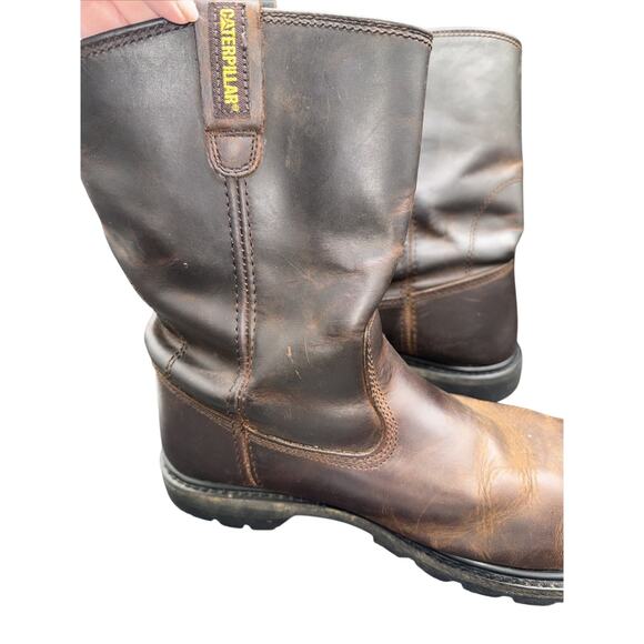 CAT Caterpillar P89516 Men\'s Steel Toe Work Leather Brown Boots Shoes 10.5 main image 5